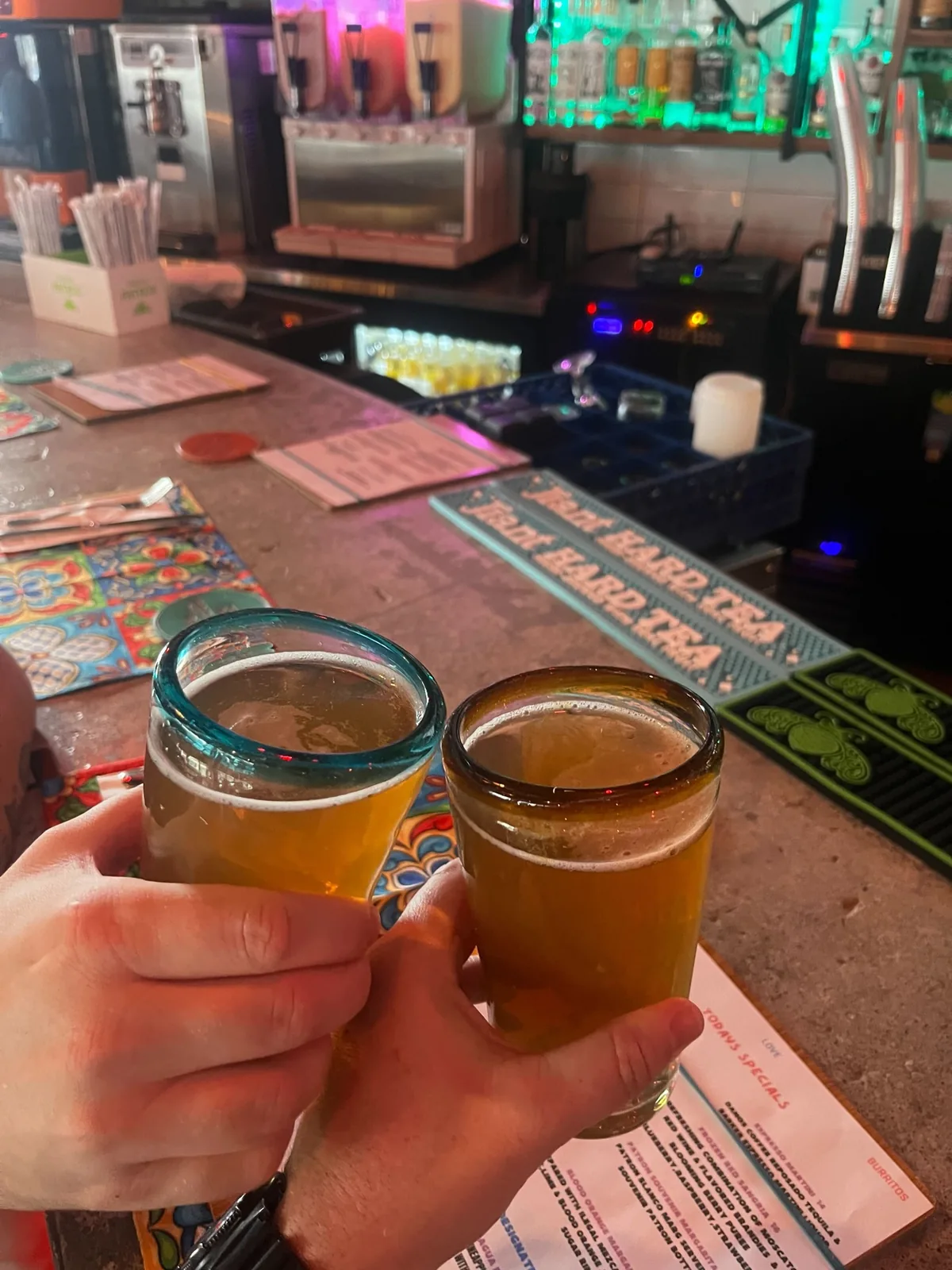 Cheers with Jiant at the bar